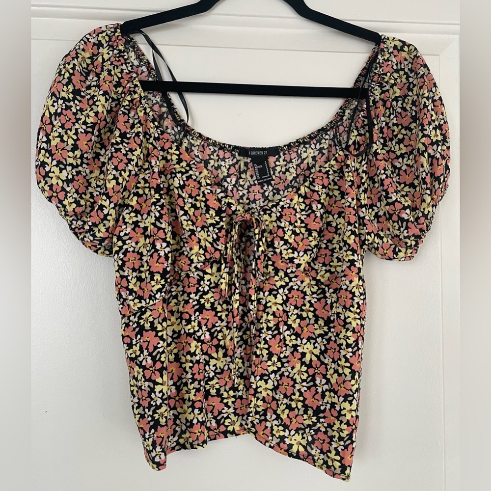 Forever 21 Multicolor Floral Blouse